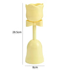 High Beauty Plastic Tulip Flower Cup Vase Creamy Style Floral Ornament for Fresh Bouquet Gift Home Decoration