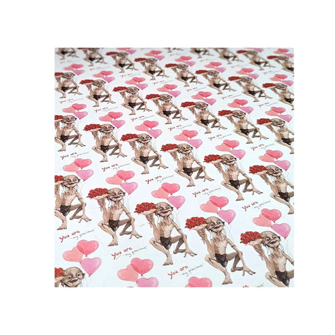 Custom Printed Eco-Friendly Craft Paper Smeagol Gollum Wrapping Paper Personalized 'You Are My Precious' Valentine Gift Wrap