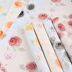 Eco-Friendly Recyclable Floral Wrapping Paper Simple Rose Bouquet Waterproof Single-Sided Coating Offset Printing Compatible New