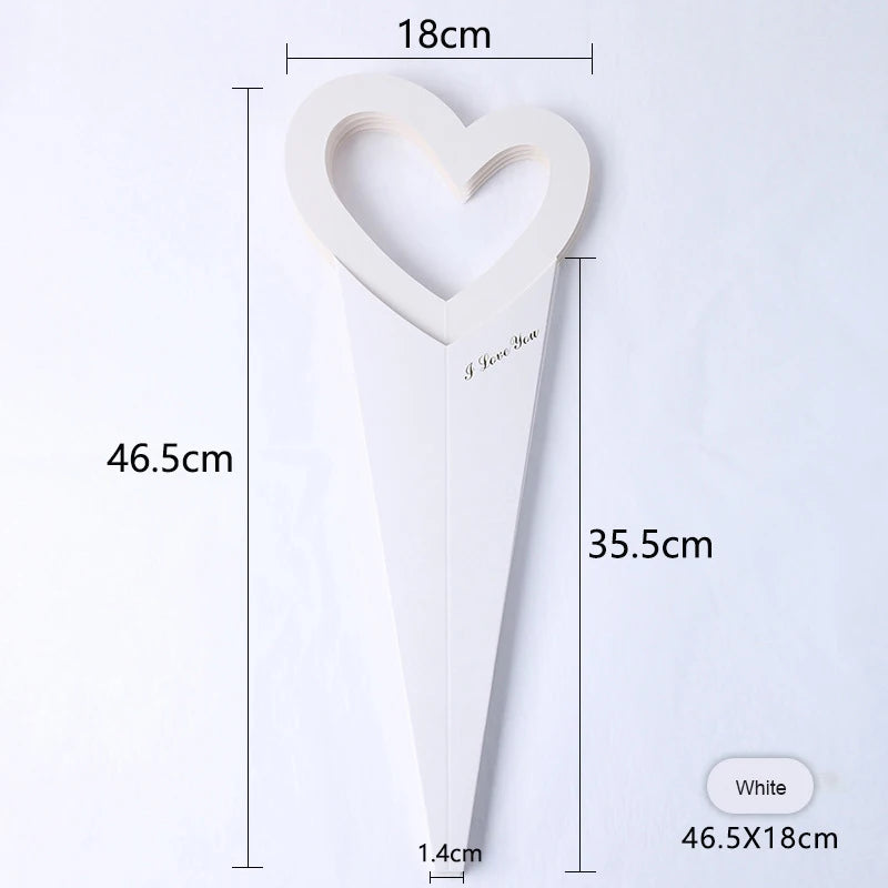 Eco-friendly Elegant Single Rose Waterproof Kraft Paper Bag Wedding Bouquet Packaging for Valentine's Day