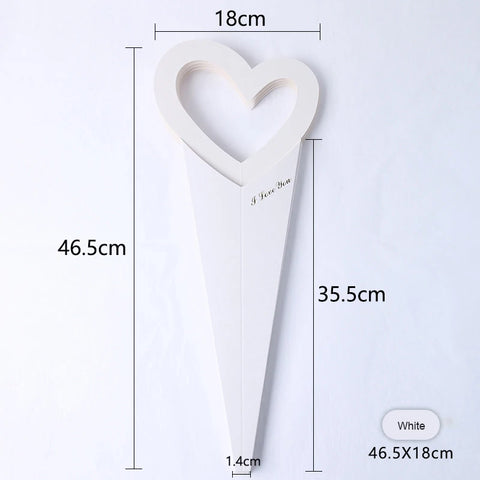 Eco-friendly Elegant Single Rose Waterproof Kraft Paper Bag Wedding Bouquet Packaging for Valentine's Day