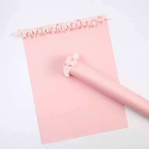 High-End Lace Edge Bouquet Wrapping Paper Single-Sided Coated Packaging Material