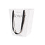 Classic Trapezoidal White and Kraft Paper Bag for Flower Bouquet Valentine's Day Gift with Ribbon Accessory