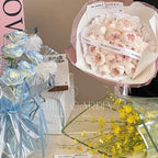 2025 New 58*58cm Colorful Line Printed Flower Wrapping Paper Cellophane Single Side Hot Stamping for Florist Packaging
