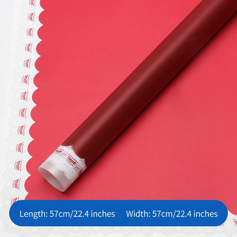 Wholesale Transparent Lace Glassine Gift Wrap Handmade OPP Coated Paper for High End Boutique and Flower Shop