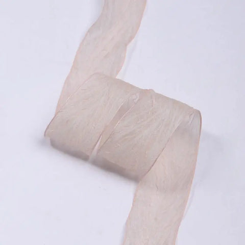 Colorful Textile Belt Edge Wrinkled Wave Herringbone Pattern DIY Bow Hair Accessory Flowers for Christmas Wedding