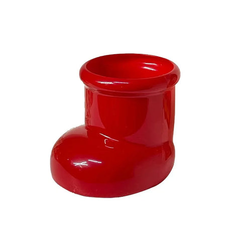 Christmas Ceramic Red Shoes Vase Home Decor Pen and Pencil Holder in the Shape of Red Boots for Holiday Packaging & Printing