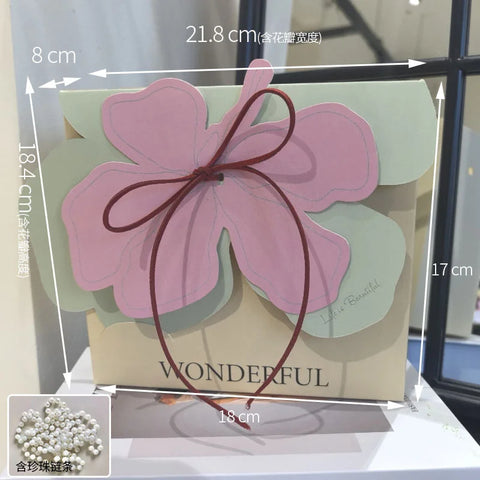 Portable Foldable Craft Paper Flower Box Handmade Floral Gift Packaging Materials for Flowers