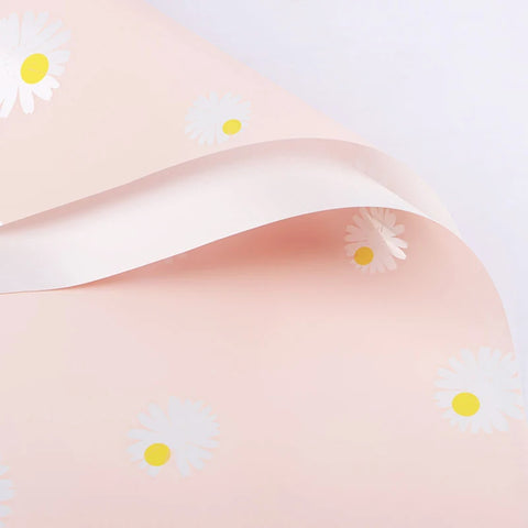 Simple and Fresh Flower Printed Waterproof Material for Flower Shop Bouquet Packaging Paper