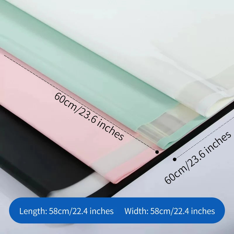 Pure Paper Waterproof Glass Paper Bouquet Single-sided Coated Flower Wrapping Gift Packaging Material