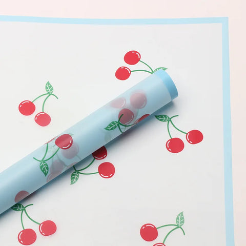 Cherry Flower DIY Handmade Bouquet Packaging Paper Korean Su Plastic Single Side Coated Semi Transparent