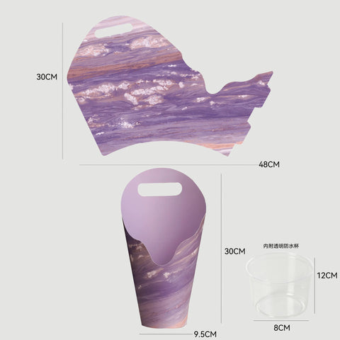 New Flowery Brand Recyclable Oil-Painted Handheld Ice Cream Shaped Stamping Paperboard Liner Customizable Gift Craft Box