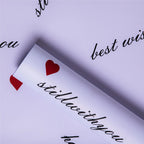 High Quality Heart Coated Single Side Waterproof Paper Eco-friendly Flower Bouquet Floral Gift