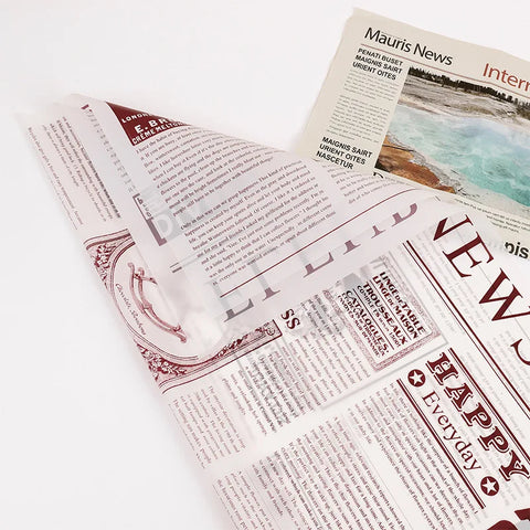 European English Newspaper Korean Bundle Paper with Single-Sided Coating Fresh Flower Packaging Material
