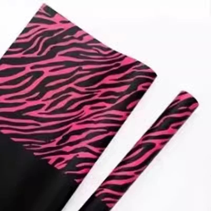 Wholesale Wrapping Gifts PVC Coated Virgin Pulp Style Flower Zebra Pattern Waterproof Floral Art Paper