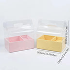 Portable Transparent PVC Flower Arrangement Gift Box Mini Cake Packaging for Birthday Wedding Party Decor for Art Gift Packing