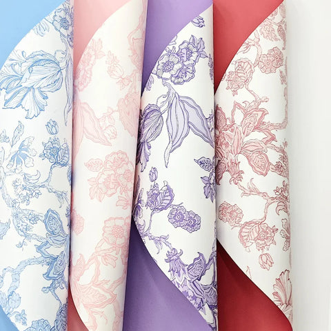 New Arrival 35*50cm Irregular Shape Flower Wrapping Paper Sheet Waterproof Plastic Pearlized Film Florist Bouquet Wrap Coating