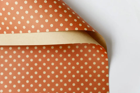 Single-Sided Polka Dot Kraft Wrapping Paper Recyclable Christmas Dotted Packaging Gift Wrap Gift Wrapping Paper
