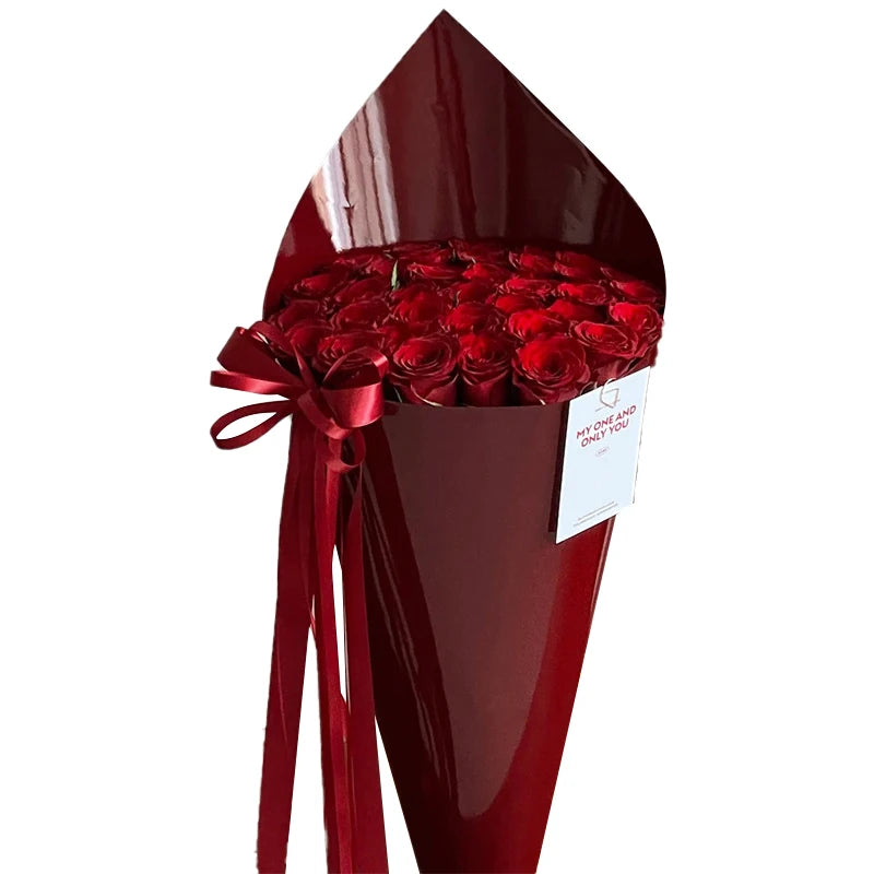 Premium Large Rose Wrapping Paper for Fresh Flower Bouquets Waterproof PE Coating for Packaging Paper