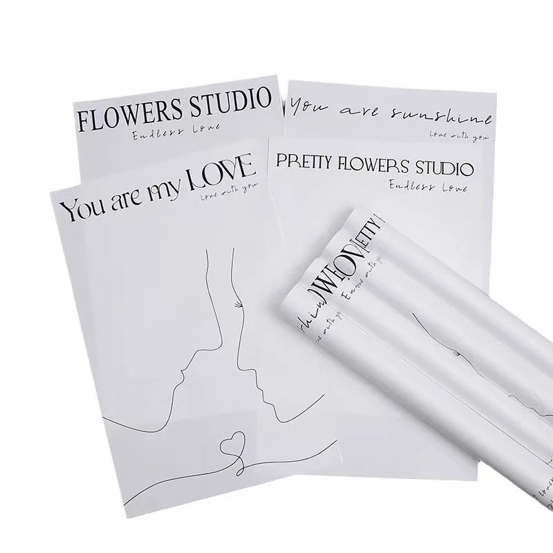 Waterproof White Floral Gift Packing Paper Flower Paper Wrapping for Wedding Decoration Premium Paper & Paperboards Product รูปสินค้าหลัก
