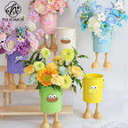 Teacher's Day DIY Bouquet Making Kit-Premium Plastic Flower Bucket Funny Pen Holder with High-Grade Wrapping Materials