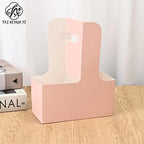 High Quality Kraft Paper Cup Holders Floral Design Foldable Floral Bouquet Gift Box Fashionable Flower