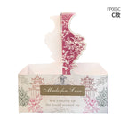 Elegant Floral Pattern Plastic Hand-Held Folder Box Creative Packaging for Coffee Milk Tea Cups