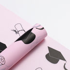 Premium Quality Floral Bouquet Wrapping Paper Graduation Hat Printed Specialty PE Coated Gravure Printing Compatible