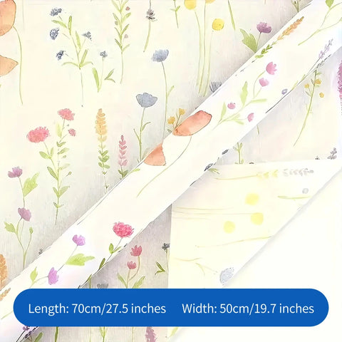 Lavender Art Recyclable Colourful Floral Series Gift Wrapping Material Art Paper Large Sheets 50x70cm Modern Luxury Creative