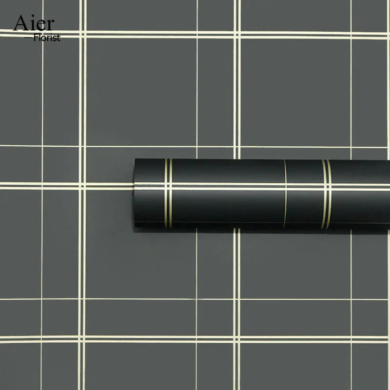 Large Grid Mesh PP Red Check Thickened Waterproof Disposable Floral Bouquet Recyclable Art Paper Wrapping Packaging