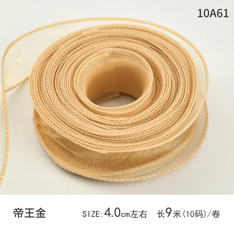 Fishtail Luxury Satin Silk Ribbon Fresh Flower DIY Material Wavy Edge Bow Ribbon Cake Edge Christmas