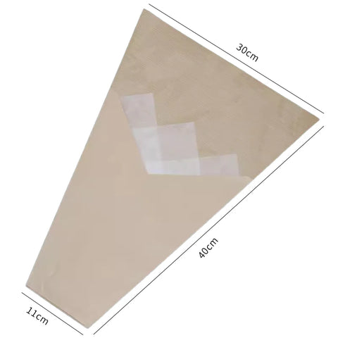V-shaped Multi-Branch Flower Protective Film Kraft Paper Waterproof Semi-transparent Plastic for Flower Shops