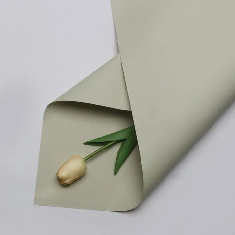Handmade Ou Ya Two-Color Floral Wrapping Paper Waterproof Flower Packaging with Coating for Bouquets