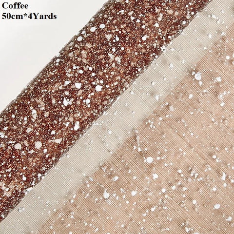 50cm*4Yards/Roll Snowflake Floral Bouquet Gift Box Wrapping Paper Art Paper Florists Supplies Materials Flower Wrapping