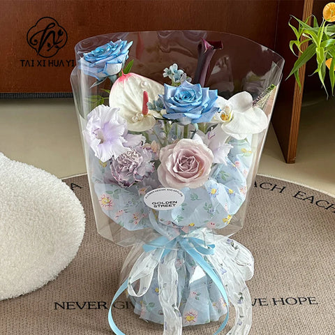 Garden Bear Soft Stretch Film 40*50cm Holiday Gift Wrap Moisture Proof Fresh Flower Bouquet Packaging