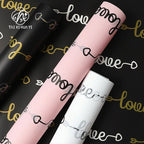 Love Wrapping Paper with Waterproof Coating Colorful and Single-Sided for Constant Use