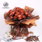 Golden Marble Patterned Flower Packaging Paper Single-Sided Matte Coated Bouquet Packaging
