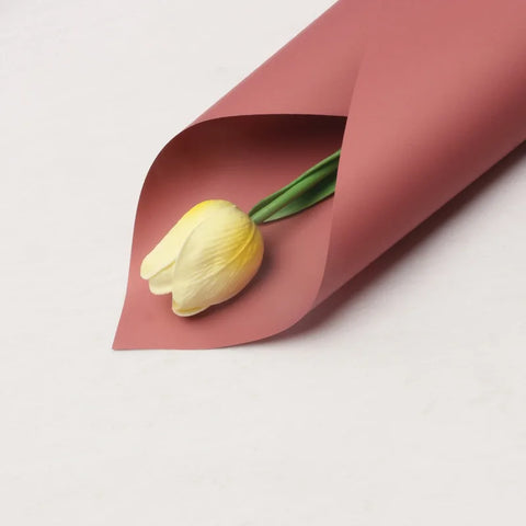 Handmade Ou Ya Two-Color Floral Wrapping Paper Waterproof Flower Packaging with Coating for Bouquets