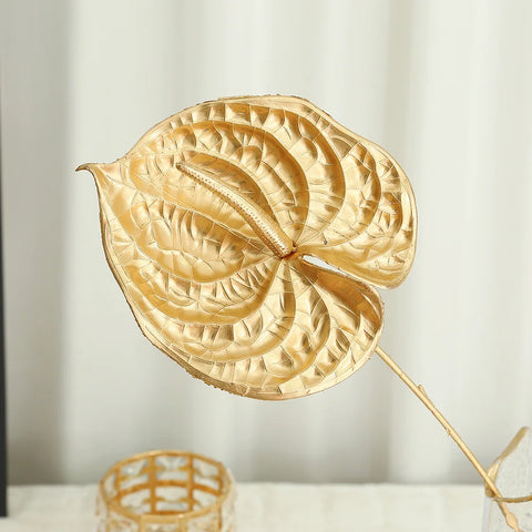 Golden Eucalyptus Ginkgo Gold Leaf Simulation Flower Hug Bucket Festive Christmas Wedding Graduation Decoration