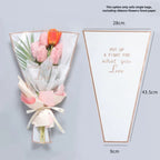Transparent Single Rose Bouquet OPP Bag Moisture Proof Hot Stamping Gold Edge Festival Flower Wrapping Paper