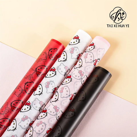 Coated Single Side Eco-Friendly Recyclable Waterproof Mist Paper Flower Packaging Cat Head Design Offset Printed