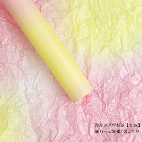 Christmas Eco-friendly Biodegradable Water-proof Single Side Coated PE Sugarcane Pulp Flowers Print Gift Wrap