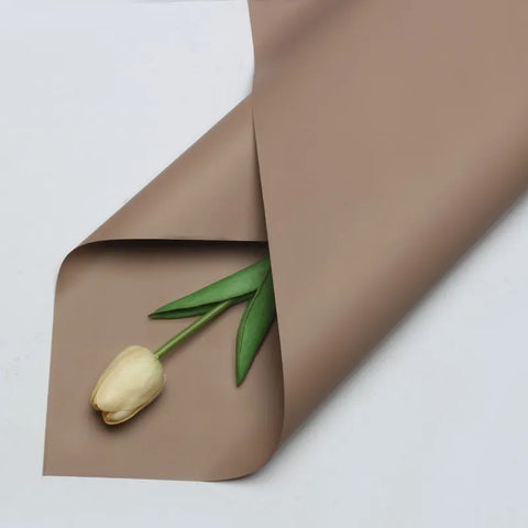Handmade Ou Ya Two-Color Floral Wrapping Paper Waterproof Flower Packaging with Coating for Bouquets