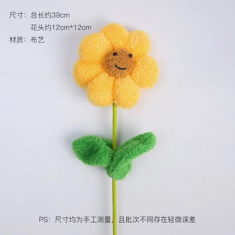 Teacher's Day Single Sunflower Plush Doll Bouquet-Smile Design DIY Floral Craft Supplies for Festival Gift Guangdong China