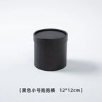 Portable and Waterproof Biodegradable Kraft Paper Flower Box Handheld Round Cylinder Packaging for Fashionable Gifts