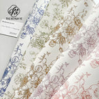 Retro Style Floral Bouquet Packaging Paper 35*50cm PE High Gloss Surface Soft Waterproof for Flower Shop