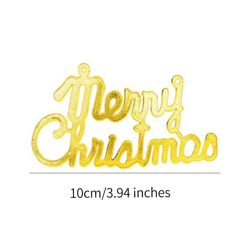 Christmas Decorations Merry Christmas Electroplating Plastic English Letter Brand Tree Set Pendant
