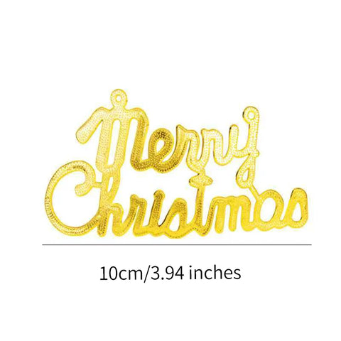 Christmas Decorations Merry Christmas Electroplating Plastic English Letter Brand Tree Set Pendant