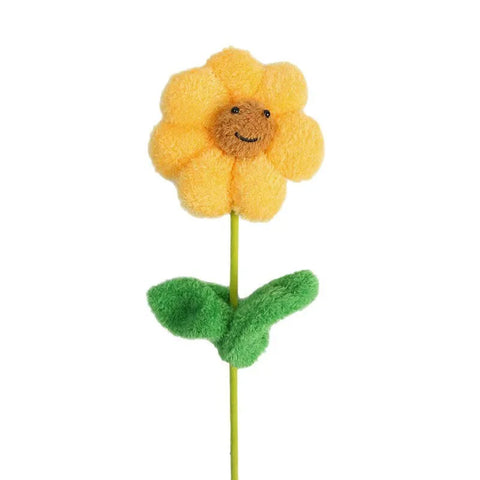 Teacher's Day Single Sunflower Plush Doll Bouquet-Smile Design DIY Floral Craft Supplies for Festival Gift Guangdong China