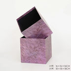 Marble Pattern Square and Round Paper Packaging Gift Set Offset Printed Rose Bouquet Plum Jam Plum-Purple Sauce Gift Boxes